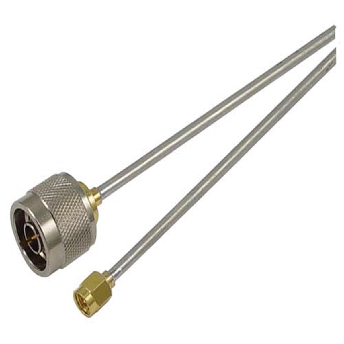 .141 Semi-Rigid N-Male to SMA-Male Cable 12 inch